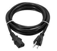 QUARKZMAN 8ft 18 AWG Noir 18/3 Cordon d'alimentation Universel C13 vers NEMA 5-15P 10A 125V Cordon D'extension 3 Branches pour PC, Ordinateur, TV, Adaptateur CA, Moniteur, Projecteur