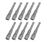 QUARKZMAN 8mm Magnétique Hex Douille 65 mm, 1/4" Hex Tige Alimentation Écrou Pilote Ensemble CR-V Dégagement Rapide Extensions pour Impact Perceuse Écrou Setters Douille Clé Vis, 10 pcs