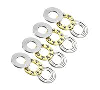 QUARKZMAN 8mm x 16mm x 5mm Miniature Poussée Bille Roulements x 4PCS Chrome Acier Butée Bille Roulements pour Ascenseurs et Moule Production