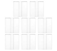 QUARKZMAN 8Pc Charnières Flexibles En Acrylique, 45x39mm Charnière Invisible, 360° Transparente Continue Piano À Profil Bas Flex Pour Meubles DIY, Présentoir, Armoires