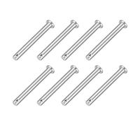 QUARKZMAN 8Pcs 1/4" x 2" Broches À Chapeau À Trou Unique, Broches À Chapeau En Acier Inoxydable 304 À Tête Plate Pour Verrou De Remorque, Réparation Mécanique, Équipement Industriel