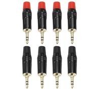 QUARKZMAN 8Pcs 3-Pole 1/8" 3.5mm Jack Stereo pour Casque, Remplacement Réparation Soudure Plug TRS Audio Mâle Adaptateur Connecteur pour Casque Enceintes Microphone DIY Câble Audio