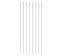 QUARKZMAN 8Pcs Aiguilles D'Ameublement à Gros Chas et Extra Longues de 25 Cm pour la Couture à la Main, Faciles à Enfiler, en Acier Inoxydable pour Le Cuir D'Ameublement