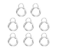 QUARKZMAN 8pcs Anneau À Ressort O Ring, Clip À Ressort Métallique Pour Porte-Clés, Accessoire De Fermoir En Forme De Gourde Pour Sac À Main Sac DIY Artisanat, Argenté, Petit