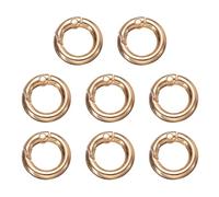 QUARKZMAN 8pcs Anneau Ressort O Clip, Attache Métallique Ressort Porte-Clés, 18mm / 11/16-inch Accessoire Rond Attache Rapide Porte-Clés Bandoulière Lanière Cuir DIY Artisanat, Or