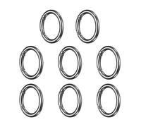 QUARKZMAN 8pcs Anneau Ressort O, Clip Ressort Métallique, Anneau Porte-Clés Ovale, Attache Rapide Pour Sac À Main Sac Bandoulière Lanière Cuir DIY Artisanat, Gunmetal