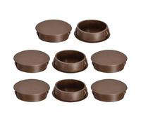 QUARKZMAN 8Pcs Bouchon de Trou en Nylon, 34.5-35mm Diamètre de Trou Bouchon d'étanchéité Rond Souple et Flexible de Verrouillage Bouchons en Caoutchouc pour Bouteilles, Tuyaux, Cuisine, Brun