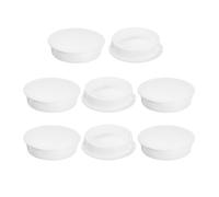 QUARKZMAN 8Pcs Bouchon de Trou en Nylon, 39.5-40mm Diamètre de Trou Bouchon d'étanchéité Rond Souple et Flexible de Verrouillage Bouchons en Caoutchouc pour Bouteille, Tuyaux, Cuisine, Blanc