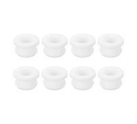 QUARKZMAN 8pcs Bouchons de Trou en Silicone, Passe Fils Électrique Câble en Caoutchouc pour Trou de 15mm, Joint Œillet Protection Fil 6mm Diamètre pour Prise Sortie Câble, Blanc