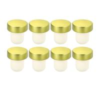 QUARKZMAN 8Pcs Bouchons en Forme de T, 0.75Pouce de Diamètre Bouchon de Vins en Liège Réutilisables Bouchon d'Étanchéité pour l'Artisanat de Bouteille de Boisson de Bière de Vins, Or