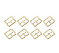 QUARKZMAN 8Pcs Boucles à Rouleau en Métal, 35mm (1.4") Boucle de Ceinture à Une Seule Pointe Rectangulaire, Curseur à Triglisse, Barre Mobile, Ajusteur de Sangle pour Sacs (Ton Or)
