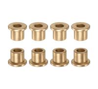 QUARKZMAN 8pcs Bride Roulement Manchon 10 mm Alésage 16 mm OD 16 mm Longueur 3mm Bride Épaisseur Bronze Douille Auto Lubrifiant Bagues Manchon pour Industriel Équipement