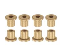 QUARKZMAN 8pcs Bride Roulement Manchon 4mm Alésage 8mm OD 10mm Longueur 2mm Bride Épaisseur Bronze Douille Auto Lubrifiant Bagues Manchon pour Industriel Équipement