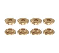 QUARKZMAN 8pcs Bride Roulement Manchon 4mm Alésage 8mm OD 4mm Longueur 2mm Bride Épaisseur Bronze Douille Auto Lubrifiant Bagues Manchon pour Industriel Équipement