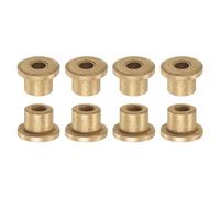 QUARKZMAN 8pcs Bride Roulement Manchon 4mm Alésage 8mm OD 8mm Longueur 2mm Bride Épaisseur Bronze Douille Auto Lubrifiant Bagues Manchon pour Industriel Équipement