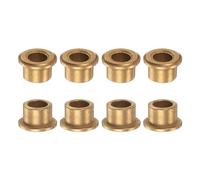 QUARKZMAN 8pcs Bride Roulement Manchon 8mm Alésage 12mm OD 10mm Longueur 2mm Bride Épaisseur Bronze Douille Auto Lubrifiant Bagues Manchon pour Industriel Équipement