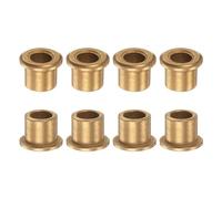 QUARKZMAN 8pcs Bride Roulement Manchon 8mm Alésage 12mm OD 12mm Longueur 2mm Bride Épaisseur Bronze Douille Auto Lubrifiant Bagues Manchon pour Industriel Équipement