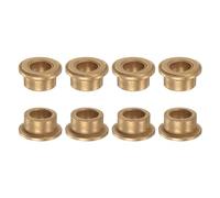 QUARKZMAN 8pcs Bride Roulement Manchon 8mm Alésage 12mm OD 8mm Longueur 2mm Bride Épaisseur Bronze Douille Auto Lubrifiant Bagues Manchon pour Industriel Équipement