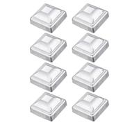 QUARKZMAN 8Pcs Chapeau De Poteau De Clôture Adapté Pour Tuyau OD 2" x 2", Couverture De Poteau De Terrasse En Acier Galvanisé Chapeaux Carrés Pour Poteaux De Clôture En Bois/Métal Pour Boîte