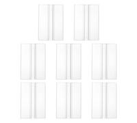 QUARKZMAN 8Pcs Charnières Flexibles En Acrylique, 60x39mm Charnière Vivante Invisible, 360° Transparent Continue Piano Charnière À Profil Bas Flex Pour Meubles DIY, Présentoir, Armoires