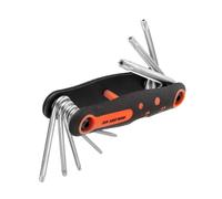 QUARKZMAN 8Pcs Clés Hexagonales Pliantes en Acier Cr-V Torx Star T9-T40 avec Poignée en Caoutchouc pour Réparations de Base à Domicile