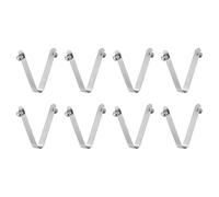 QUARKZMAN 8pcs Clip à Ressort pour Pagaie de Kayak à Double Bouton 5,5x6x48mm 65Mn Ressort Acier en Forme de V Solide pour Tente Parapluie Camping