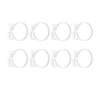 QUARKZMAN 8Pcs Double Snap Grip 39.5-41.5mm Heavy Duty Plastic Hose Clamps Ratcheting Adjustable Clamps Kit Pour Plumbing Automotive Fuel Line, White
