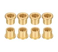 QUARKZMAN 8pcs Douille à Bride, Coussinet à Bride en Bronze Fritté, Douille à Collerette Auto-Lubrifiant 14x20x20mm (Alésage x OD x Longueur) pour Appareil Électrique Électroménager Machine