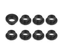 QUARKZMAN 8Pcs Douilles à Bride en Plastique Couleur Noire en Pom | 14mm de Diamètre Intérieur x 16mm de Diamètre Extérieur x 10mm de Longueur, Paliers Lisses
