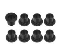QUARKZMAN 8Pcs Douilles à Bride en Plastique, Paliers Lisses, 8,2 mm de Diamètre Intérieur x 10 mm de Diamètre Extérieur x 11 mm de Longueur, Couleur Noire, en Pom