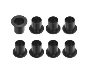 QUARKZMAN 8Pcs Douilles à Bride en Plastique, Paliers Lisses, Alésage de 17 mm x Diamètre Extérieur de 19 mm x Longueur de 25 mm, Couleur Noire, en Pom