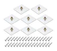 QUARKZMAN 8Pcs Ecrous À Collerette M10 À Trou En T, Base Carrée De 70mm/2.8 Pouces Avec Filetage Femelle Et Vis De Fixation Pour Meubles En Bois