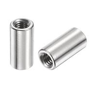 QUARKZMAN 8Pcs Écrous Ronds De Raccordement M6, Écrous D'Accouplement En Acier Inoxydable 304 Longueur 20mm/0.79" Manchon Tige Barre Écrou Pour Bracket, M6x20x10mm