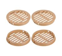 QUARKZMAN 8Pcs Grille de Ventilation Ronde en Plastique, Diamètre Encastrement 80mm Hauteur 11.3mm Grille d'aération, Bouches d'aération pour Armoire Plafond Mur Fenêtre Radiateur, Orange