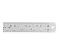 QUARKZMAN 8pcs Inox Acier Règle 8 pouce 20cm Petit Métal Règle Ensemble | Métrique Anglais Règle avec Conversion Table, Droit Bord Millimètre Règle Mesures Outils pour Mesure Dessin