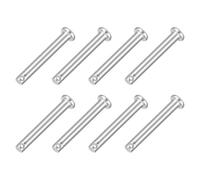 QUARKZMAN 8pcs M4x30mm Goupilles à Trou Unique, Goupille de Verrouillage Acier Inoxydable 304, Goupilles à Tête Plate de Chape pour Verrou Remorque Réparation Fixation Mécanique Équipement