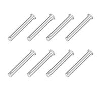 QUARKZMAN 8pcs M8x60mm Goupilles à Trou Unique, Goupille de Verrouillage Acier Inoxydable 304, Goujons à Tête Plate de Chape pour Verrou Remorque Réparation Fixation Mécanique Équipement