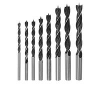 QUARKZMAN 8pcs Mèches À Creuser À Pointe Brad 3-10mm Dia Tige Droite Ronde Mèches Métriques À Pointe Brad 1.26-3.23" Profondeur De Percée Mèches À Spirale Pour Menuiserie Travail Bois
