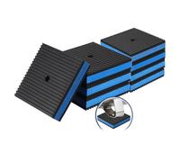 QUARKZMAN 8Pcs [Mots Interdits] Anti-Vibration en Caoutchouc 4" x 4" x 7/8" Robustes [Mots Interdits] D'Isolation Vibratoire EVA avec Trou Prédrillé pour HVAC