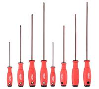 QUARKZMAN 8Pcs PH0+PH1+PH2+PH2+SL3+SL5+SL6+SL6 Tournevis Phillips Acier S2 Magnétique Précision Tournevis Industriel Outil Électricien Pour Serrage Réparation
