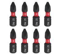 QUARKZMAN 8pcs PH2 Embout de Tournevis Cruciforme 1/4" Tige Hexagonale 25mm/1" Longueur Magnétique Embouts à Tête Cruciforme Acier S2 de Perceuse Électrique de Qualité Industrielle