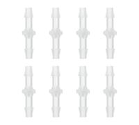 QUARKZMAN 8Pcs Raccord De Tuyau en Plastique À Crans, 5/32" x 5/32" Connecteur De Tuyau À Crans Adaptateur Raccord Soudeur Réparateur Union pour Réparation De Tuyau À Carburant Gaz Liquide Air