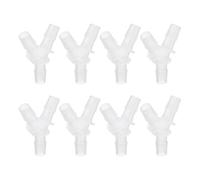 QUARKZMAN 8Pcs Raccord en Plastique À Crans en Y, 5/8" x 5/8" Raccord De Tuyau À Crans en Forme De T pour Jonction Et Réparation De Ligne d'eau, De Liquide Et De Carburant, Transparent