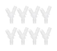 QUARKZMAN 8Pcs Raccord en Plastique pour Tuyau À Barbeaudage, 1/2" x 1/2" Y Shape Tee Raccord À Barbeaudage pour Tuyau Jonction Réparation Adaptateur pour De Tube d'eau De, Transparent