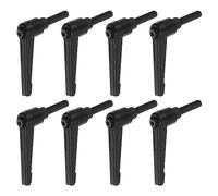 QUARKZMAN 8pcs Réglable Serrage Levier Poignées M6 x 20mm Homme Filetage Fileté Goujon Boulon Boutons Rotatif Vis Verrouillage Rapide Libérer Cliquet Pousser Bouton Poignée, Noir