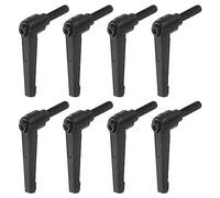 QUARKZMAN 8pcs Réglable Serrage Levier Poignées M8 x 20mm Homme Filetage Fileté Goujon Boulon Boutons Rotatif Vis Verrouillage Rapide Libérer Cliquet Pousser Bouton Poignée, Noir