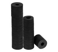 QUARKZMAN 8pcs Rondelles en Caoutchouc Anti-Vibration Épaises, Entretoise Plate Amortisseur Coussins Pour Domestique Connexions Électriques Réparations, 19mm OD x 6mm ID x 19mm Hauteur