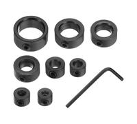 QUARKZMAN 8pcs Simple Split Arbre Collier Ensemble 3 mm 4 mm 5 mm 6mm 8mm 10mm 12mm 16mm Alésage Foret Mèche Profondeur Arrêt Collier, Inox Acier Jeu Vis Serrage Colliers