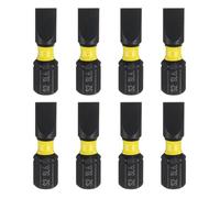 QUARKZMAN 8pcs SL6 Embouts Tournevis À Fente 1/4" Tige Hexagonale 25mm/1" Longueur Embouts Hexagonaux Magnétiques À Tête Plate Acier S2 Embouts Tournevis Grade Industriel Embouts