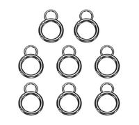 QUARKZMAN 8pcs Spring O Ring Clip, Attache Métallique À Ressort Pour Anneau De Clé, Accessoire En Forme De Gourde Pour Porte-change Sac DIY Artisanat, Gunmetal, Moyen